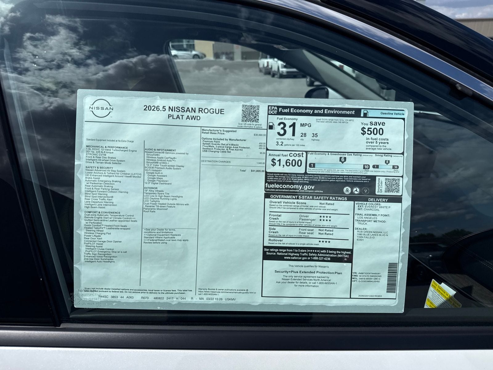 2026 Nissan Rogue Platinum