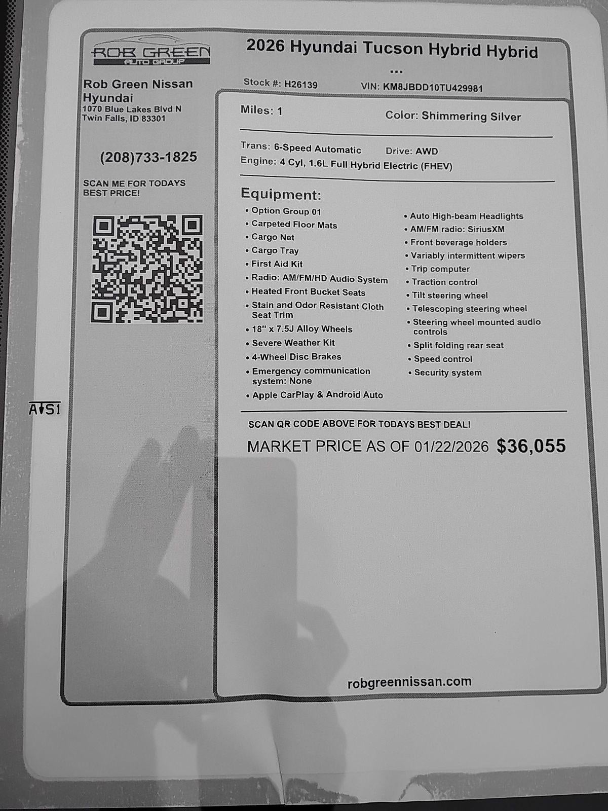 2026 Hyundai Tucson Hybrid SEL
