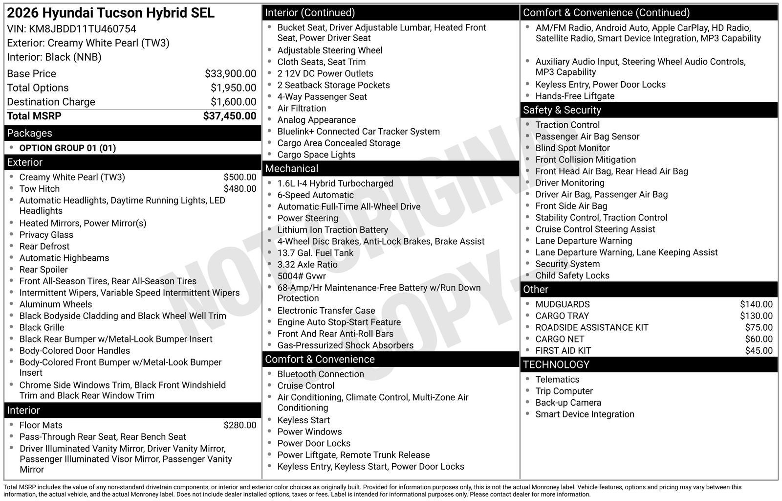 2026 Hyundai Tucson Hybrid SEL