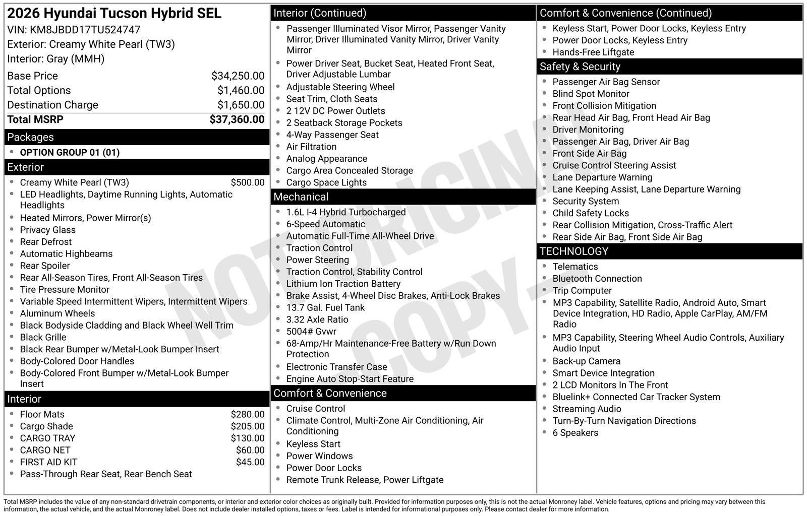 2026 Hyundai Tucson Hybrid SEL