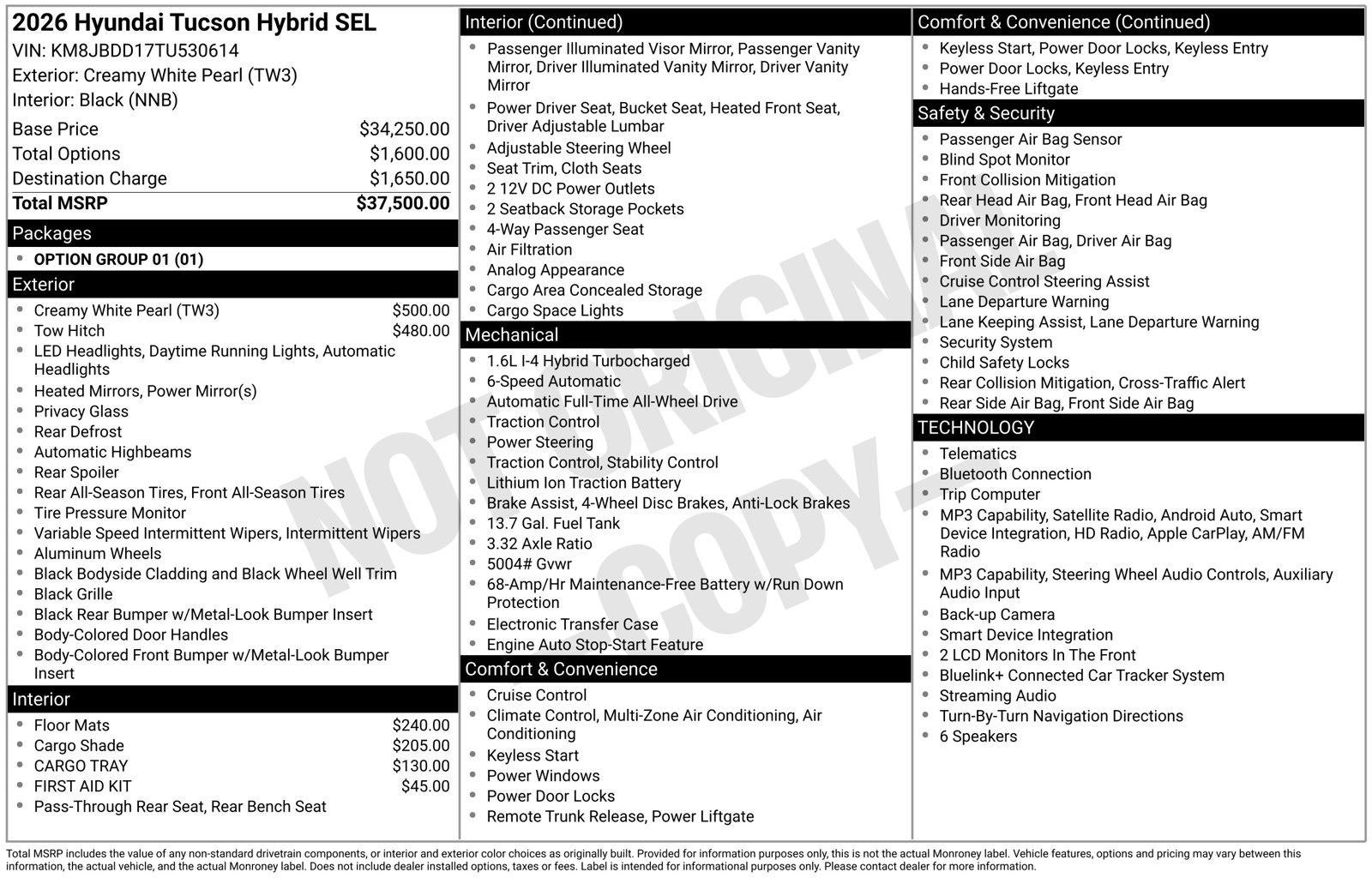 2026 Hyundai Tucson Hybrid SEL