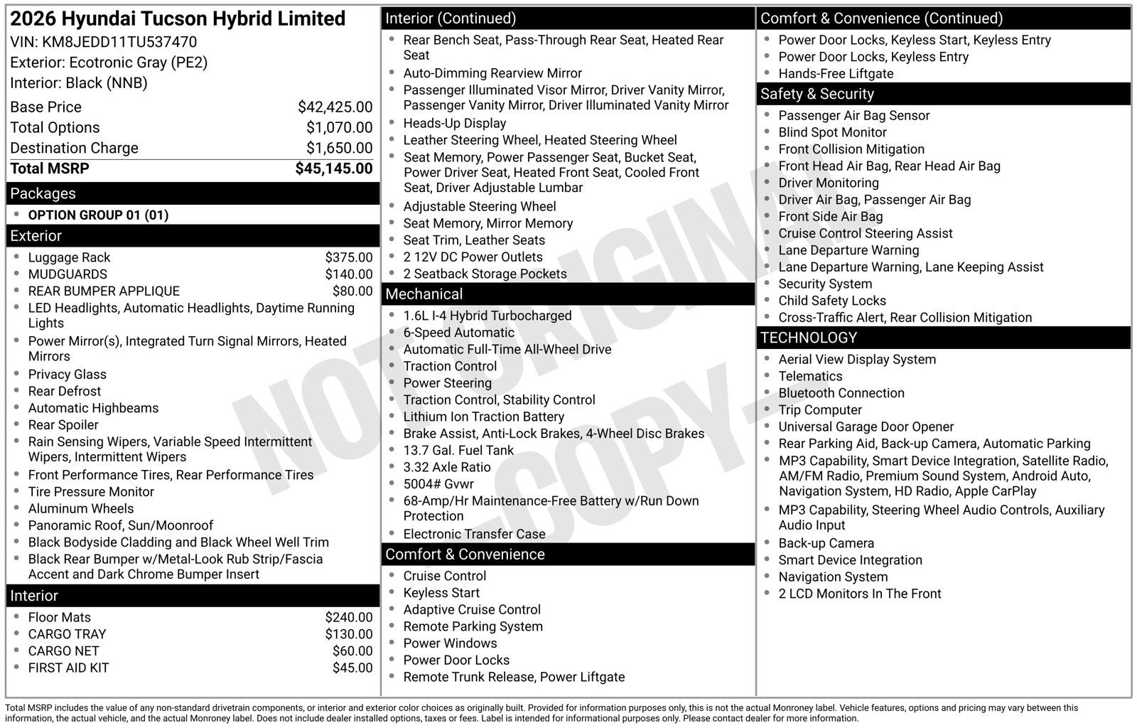 2026 Hyundai Tucson Hybrid Limited