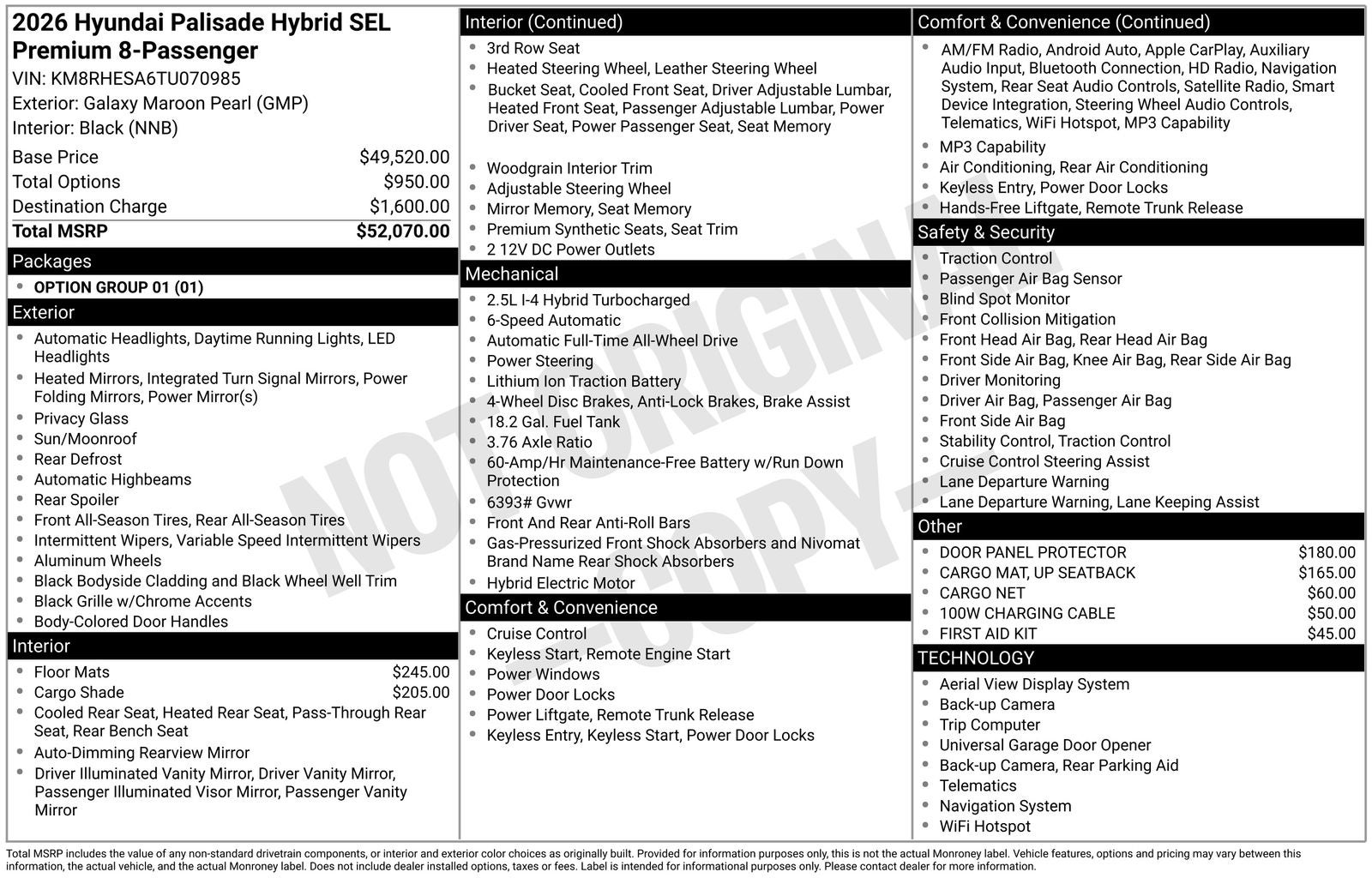2026 Hyundai Palisade Hybrid SEL Premium 8 Passenger