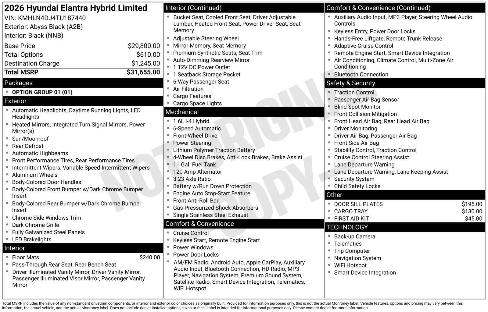 2026 Hyundai Elantra Hybrid Limited
