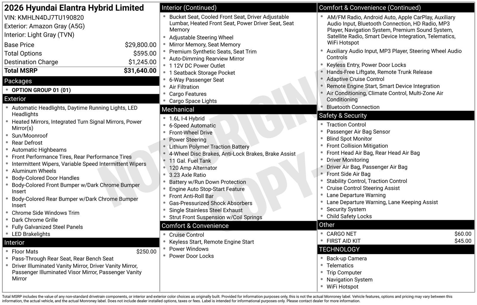 2026 Hyundai Elantra Hybrid Limited